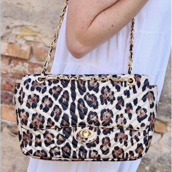 Large quilted leopard crossbody - Picture 4 of 4